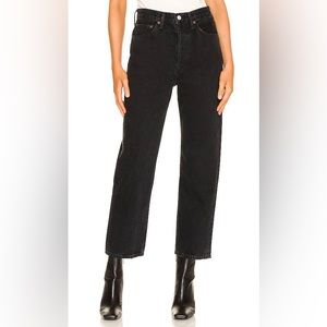 Agolde black 90s loose fit jeans high rise